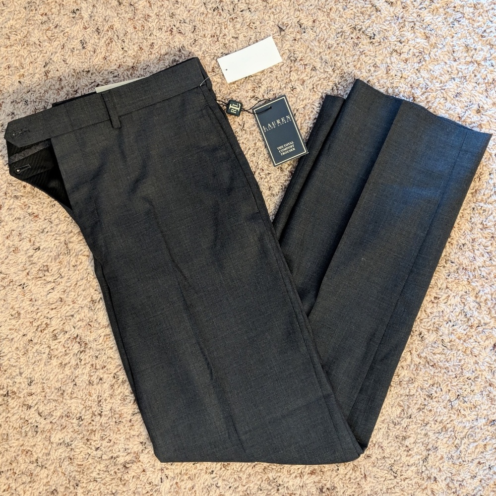 NWT Ralph Lauren men's charcoal dress pants